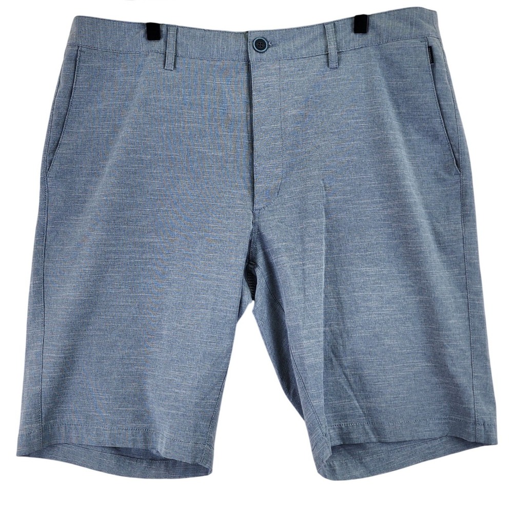7Diamonds Performance Golf Hybrid Stretch Shorts Mens 36 Blue gray Heathered